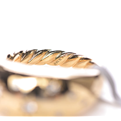 David Yurman 18K Yellow Gold Diamond 11mm Pure Form Ring 54 7 5 of 6