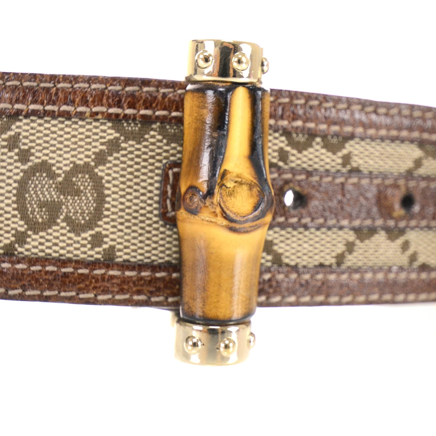 Gucci Monogram Bamboo Belt 80 32 2 of 6