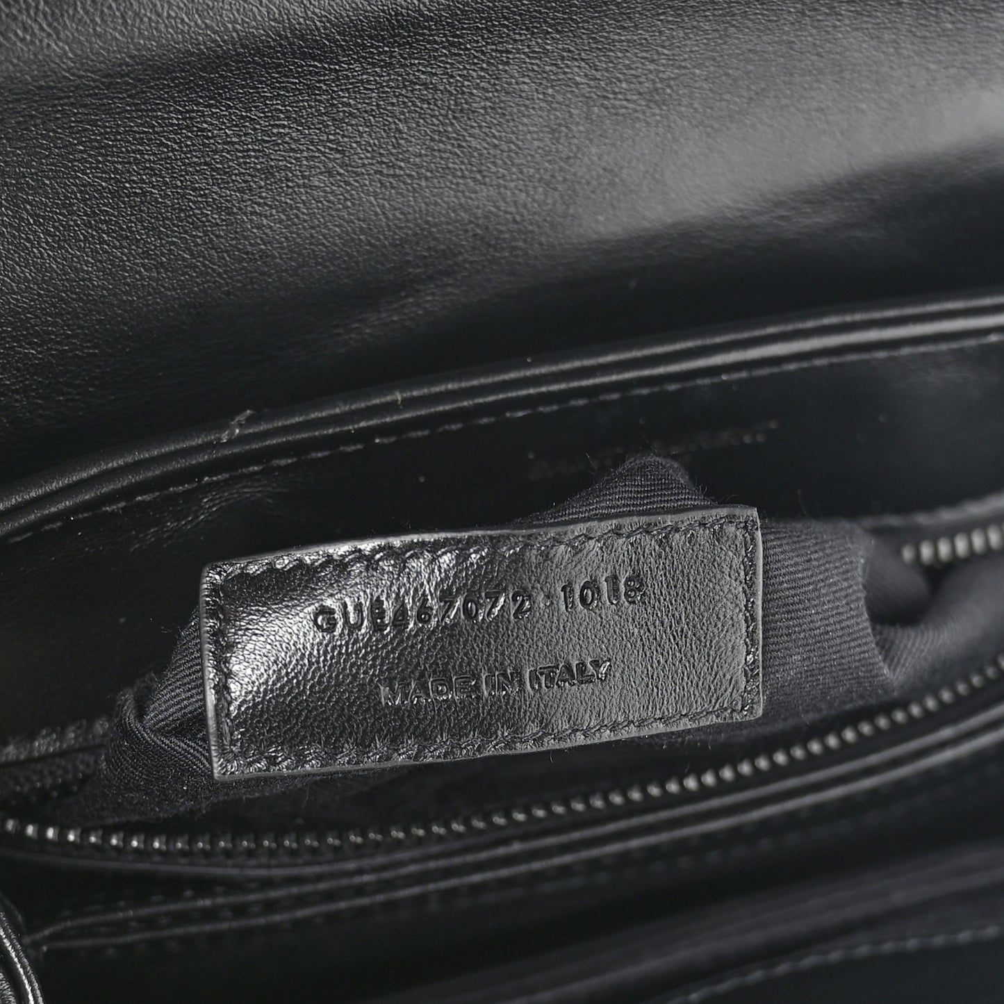 Calfskin Y Quilted Monogram Monochrome Toy Loulou Crossbody Bag Black