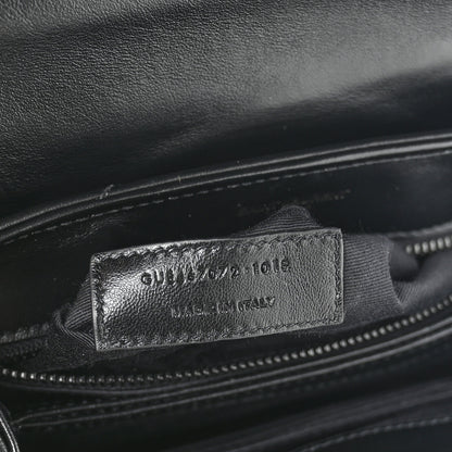 Saint Laurent Calfskin Y Quilted Monogram Monochrome Toy Loulou Crossbody Bag Black 7 of 11
