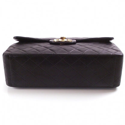 Chanel Vintage Leather Jumbo Classic Flap Black 4 of 13