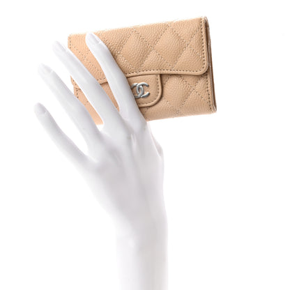Chanel Caviar Quilted Flap Card Holder Wallet Beige 2 of 8