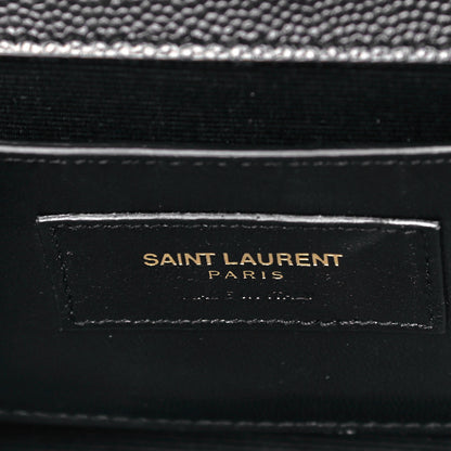 Saint Laurent Grain De Poudre Small Monogram Kate Satchel Black 6 of 9