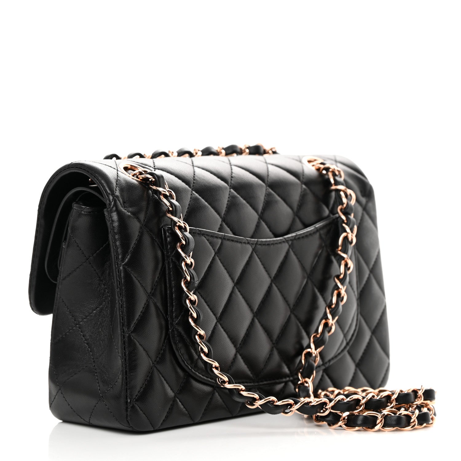 Chanel Lambskin Quilted Small Double Flap Black 3 of 16