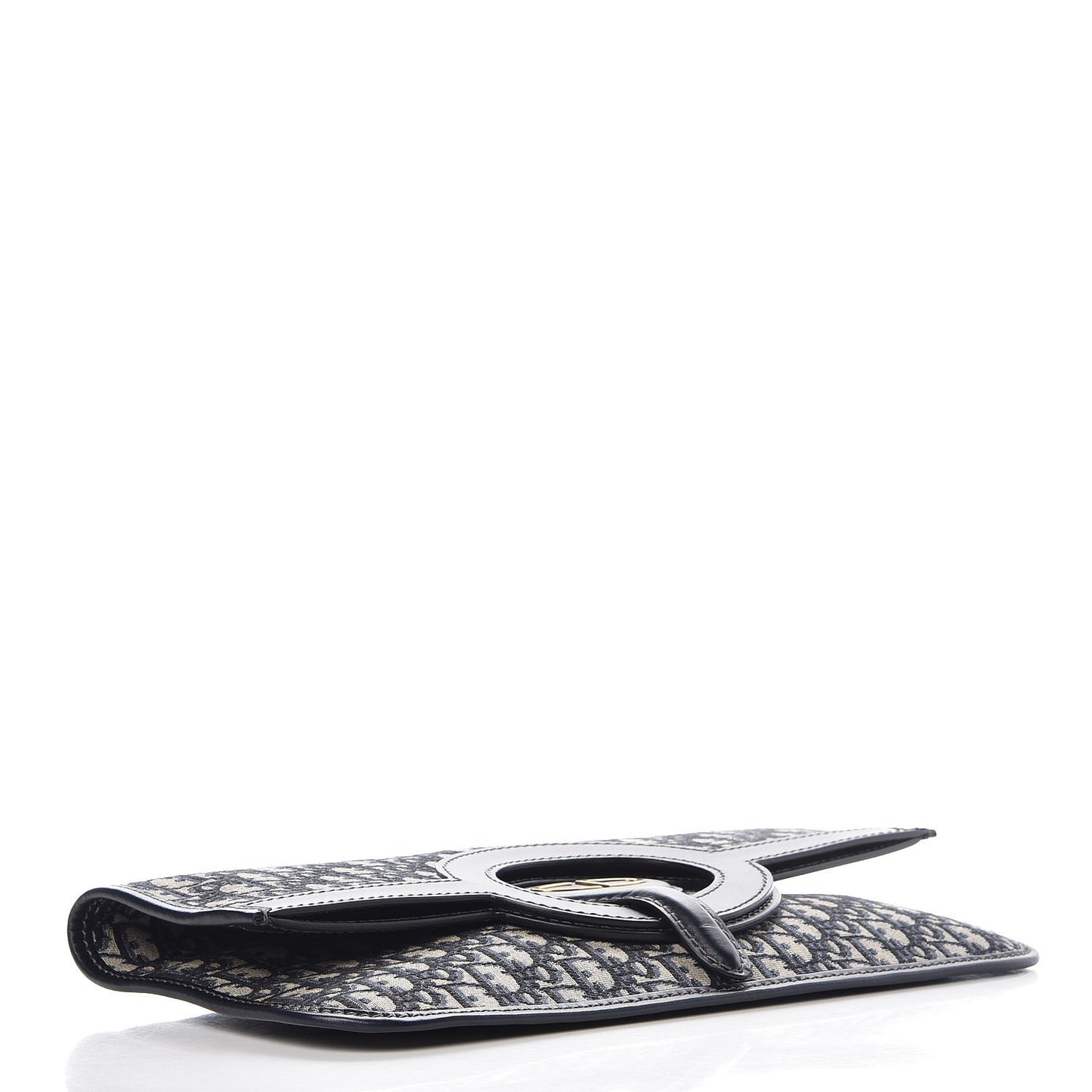 Oblique Fold Over Clutch Blue