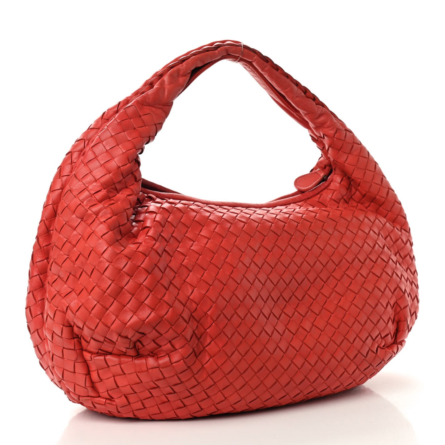 Nappa Intrecciato Medium Belly Veneta Hobo Magma