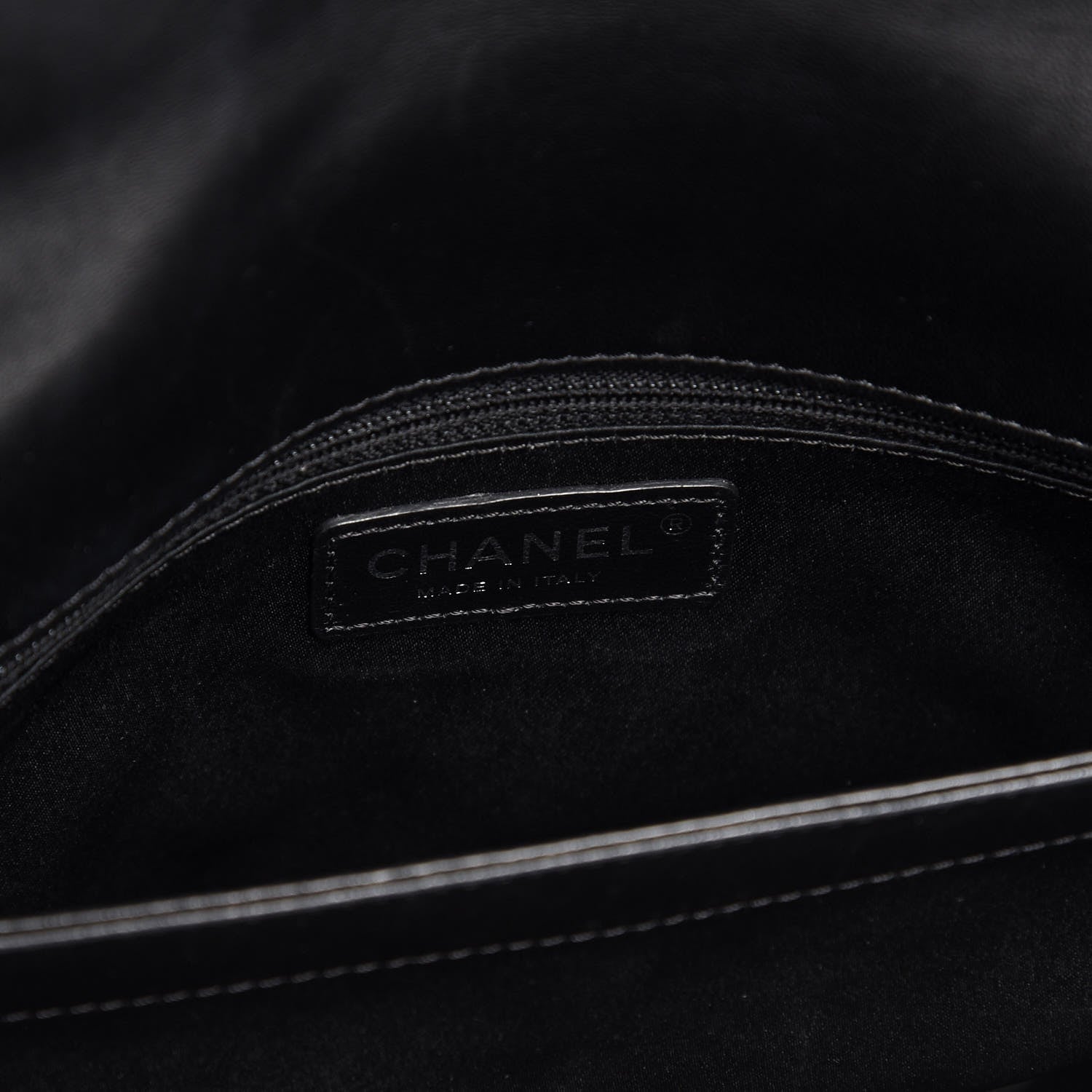 Chanel Lambskin Quilted Large Pagode Piping Flap Black 7 of 9