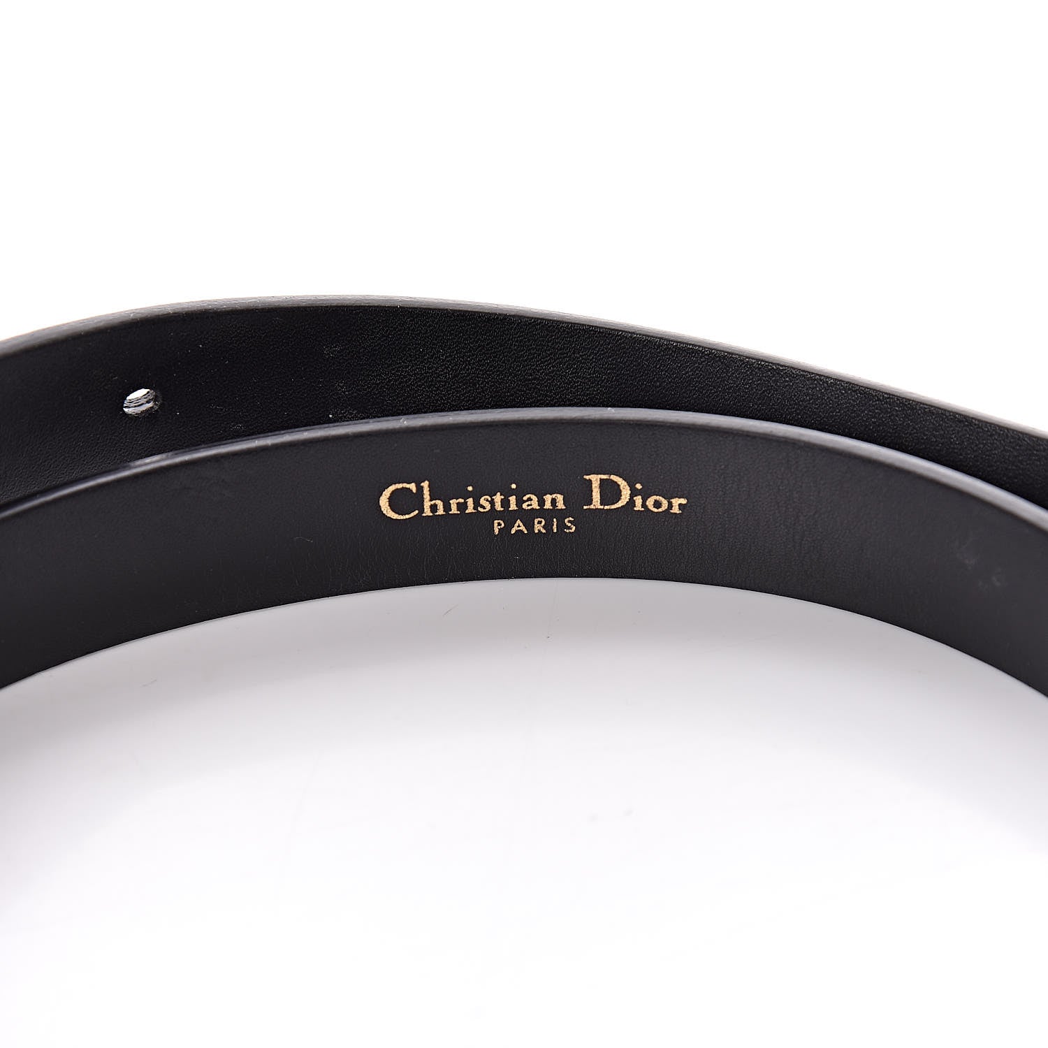 Christian Dior Calfskin Saddle Belt 75 Black 4 of 8