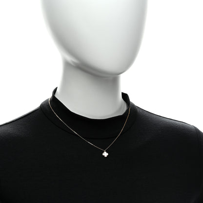 Van Cleef & Arpels 18K Yellow Gold Mother of Pearl Sweet Alhambra Pendant Necklace 2 of 6