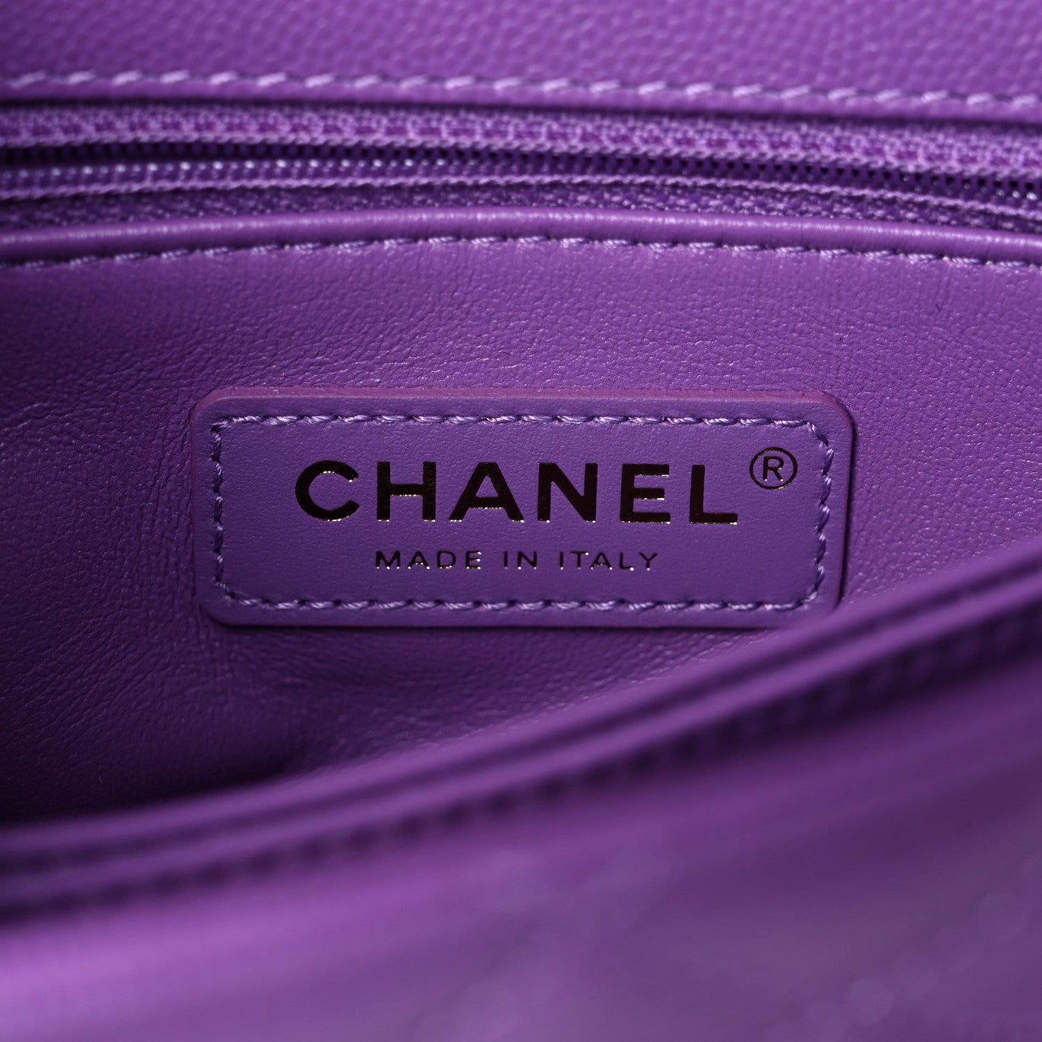Chanel Caviar Quilted Mini Coco Handle Flap Purple 6 of 10
