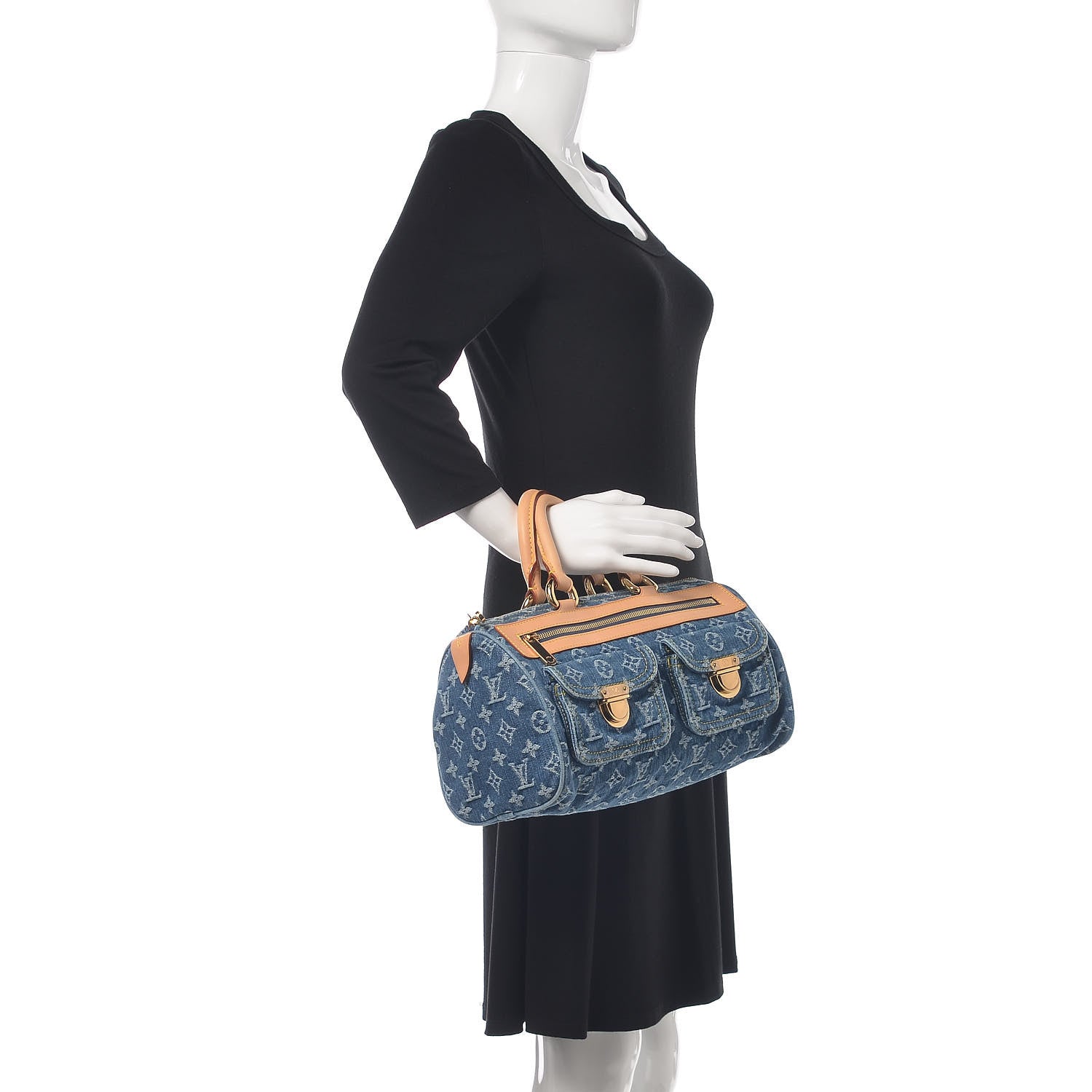 Louis Vuitton Monogram Denim Neo Speedy Blue 2 of 11