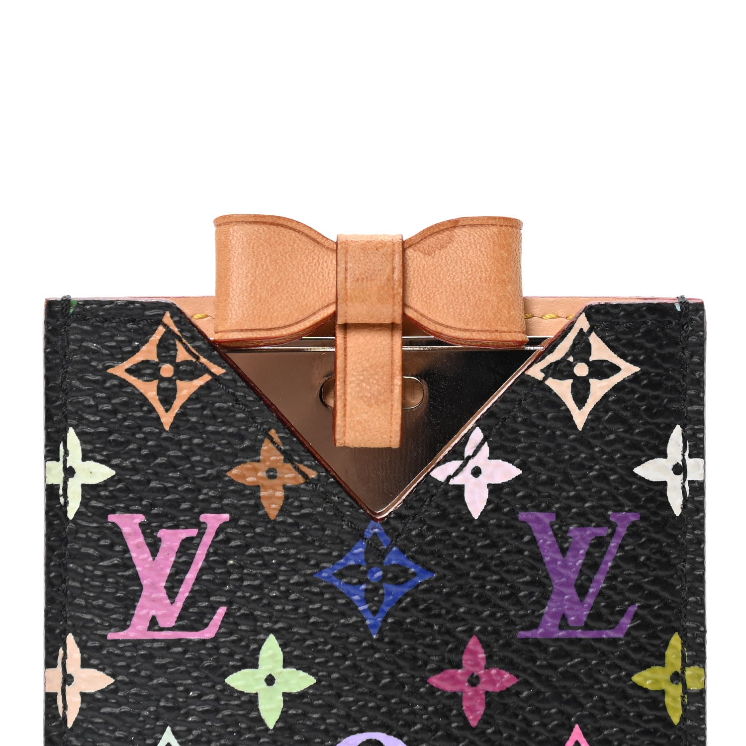 Louis Vuitton Monogram Multicolor Mirror and Case Pouch Black 5 of 5