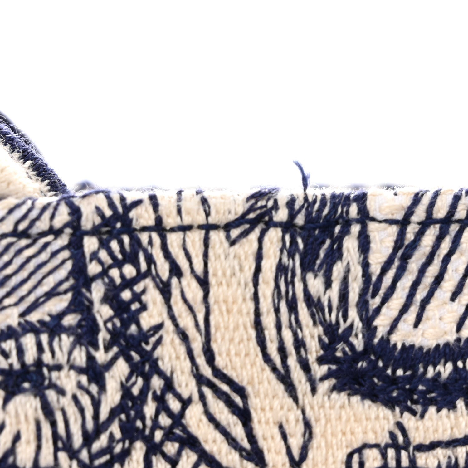 Christian Dior Canvas Embroidered Large Dioriviera Toile De Jouy Book Tote Blue 12 of 13