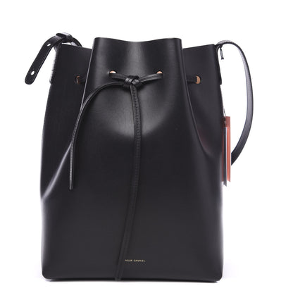 Mansur Gavriel Vegetable Tanned Calfskin Bucket Bag Black Ballerina 1 of 8