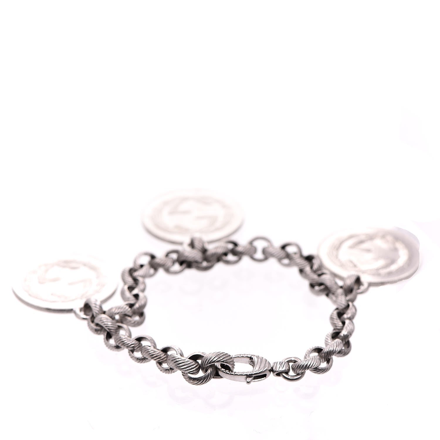 Gucci Sterling Silver Coin Bracelet 3 of 5