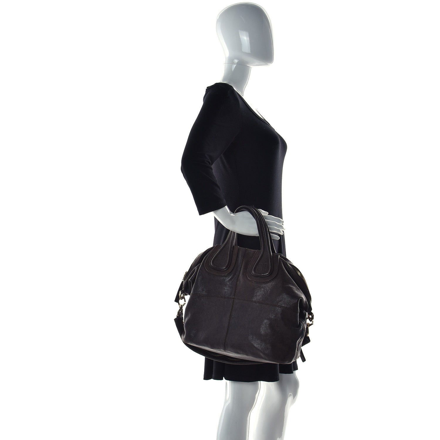 Givenchy Wrinkled Lambskin Medium Nightingale Dark Brown 3 of 22
