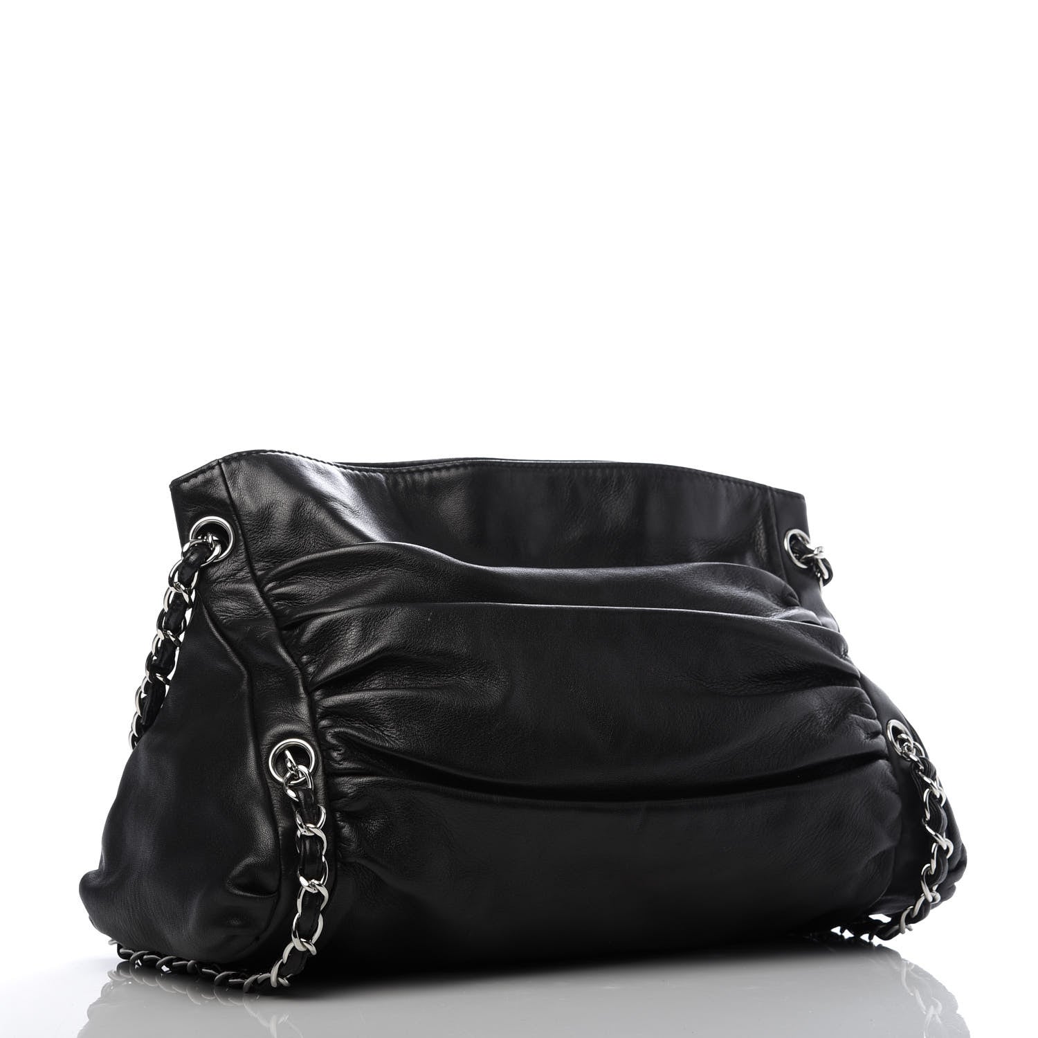 Chanel Lambskin Large Sharpei Shoulder Bag Black 3 of 9