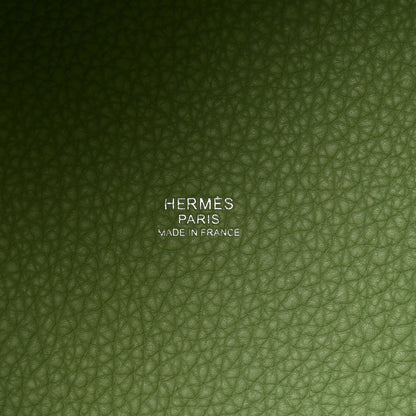 Hermes Taurillon Clemence Picotin Lock 22 MM Vert Criquet 6 of 10