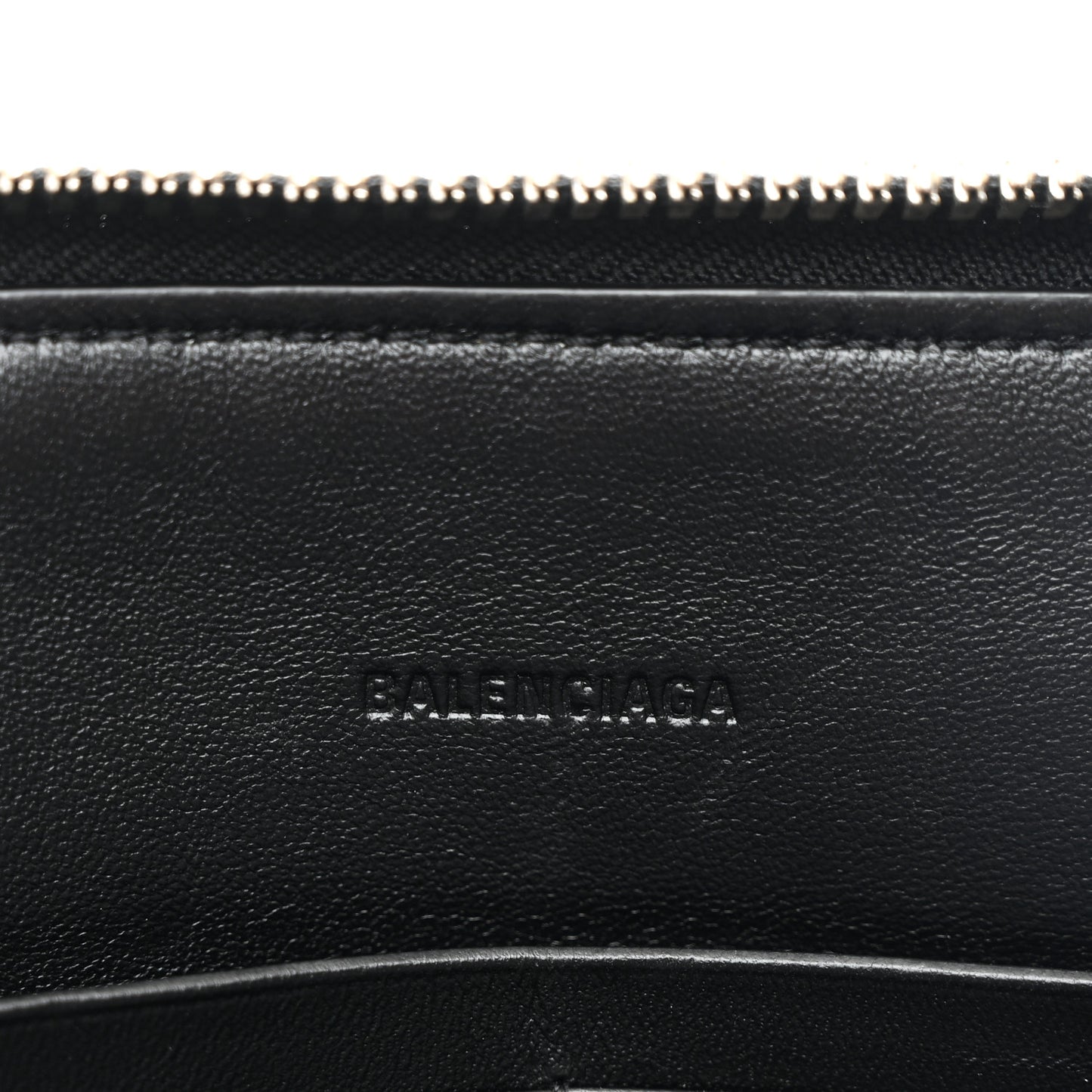Calfskin Chain Cuff Wristlet Wallet Black