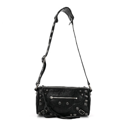 Balenciaga Agneau Arena Le Cagole Cylinder Bag Black 1 of 12