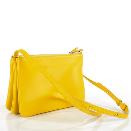 Celine Lambskin Small Trio Crossbody Bag Sun Yellow 3 of 8