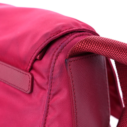 Prada Tessuto Nylon Saffiano Messenger Bag Fuxia 14 of 15