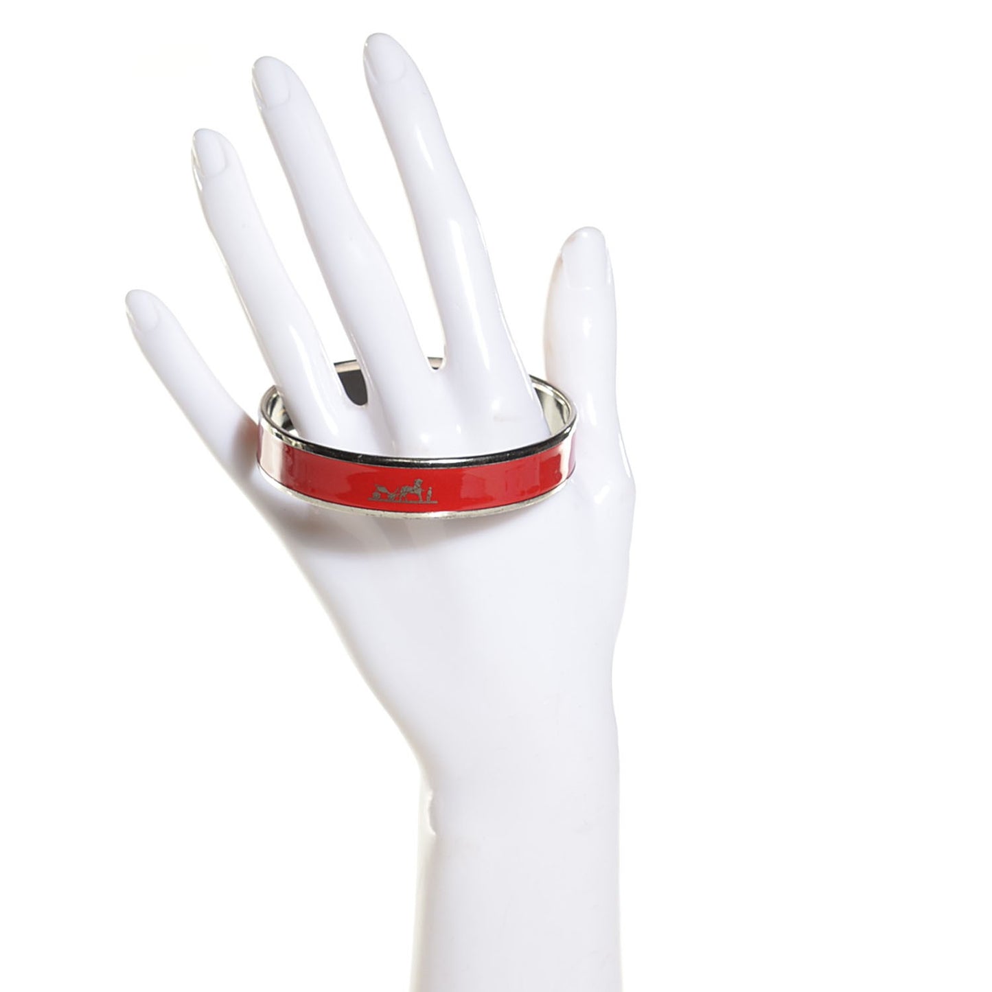 Enamel Printed Caleche Medium Bracelet 70 Red