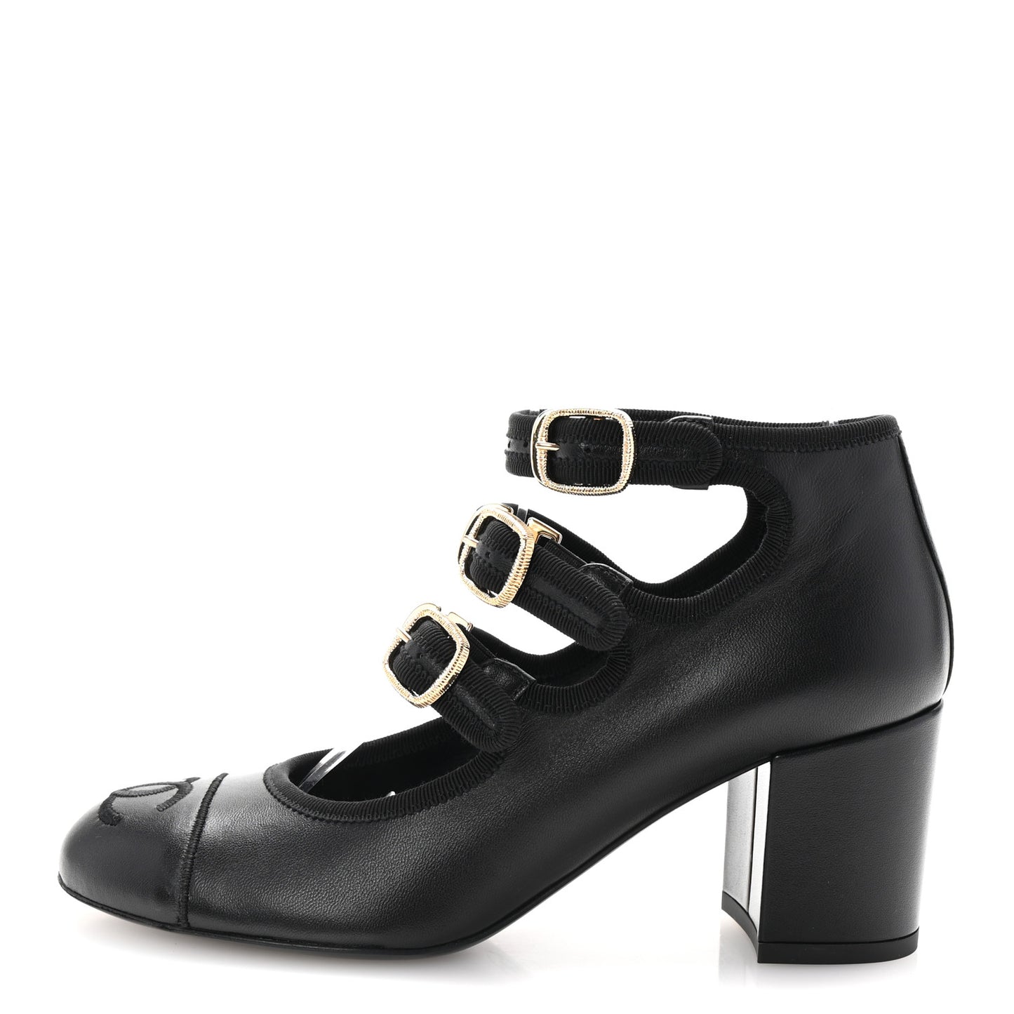 Lambskin Mary Jane Pumps 37 Black