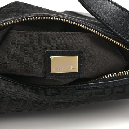 Fendi Zucchino Cuoio Chef Pocket Shoulder Bag Black 6 of 9