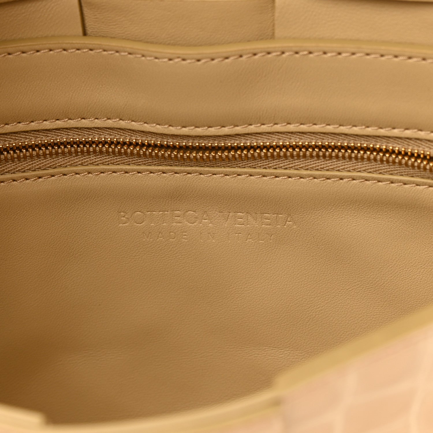 Bottega Veneta Gloss Calfskin Croc Embossed Intreccio Cassette Crossbody Bag Praline 6 of 10
