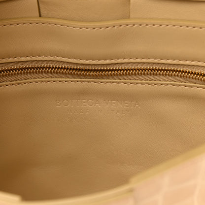 Bottega Veneta Gloss Calfskin Croc Embossed Intreccio Cassette Crossbody Bag Praline 6 of 10