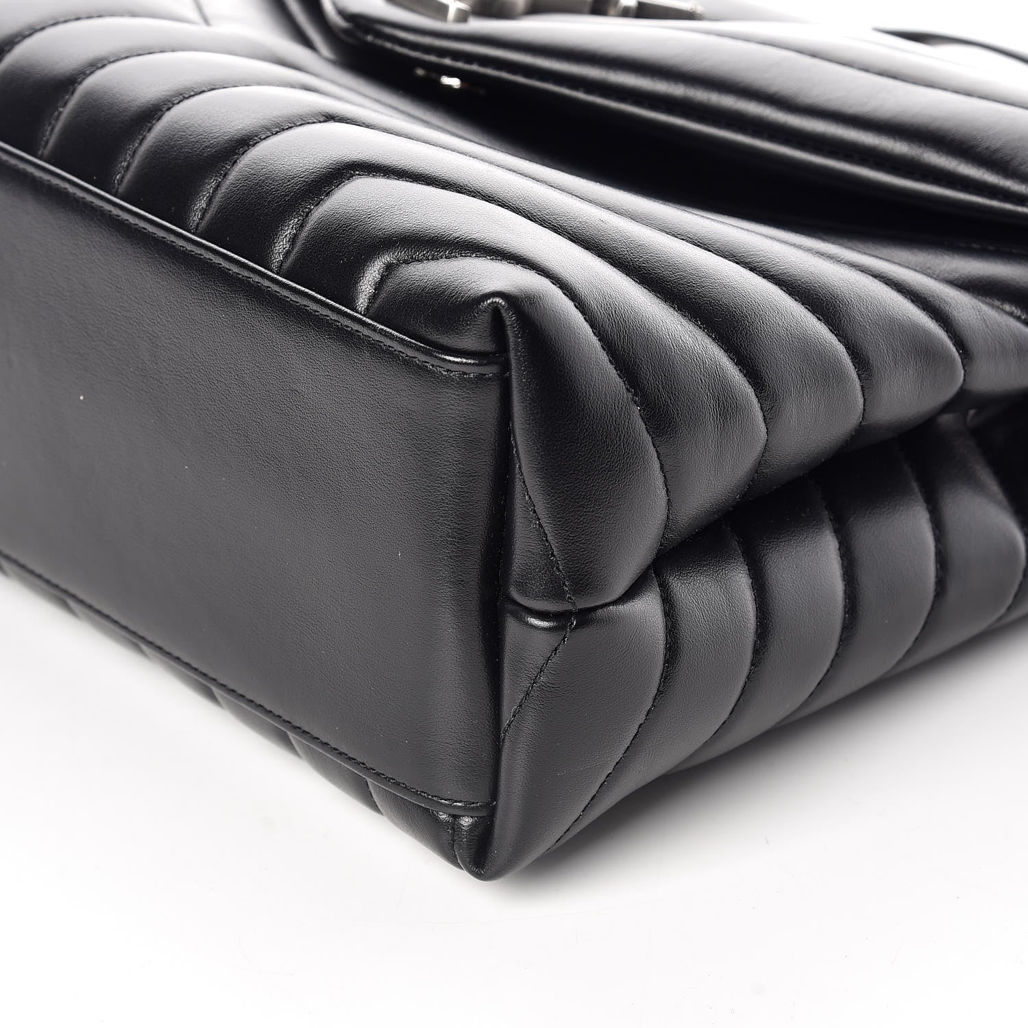 Saint Laurent Calfskin Y Quilted Monogram Medium Loulou Chain Satchel Black 7 of 12