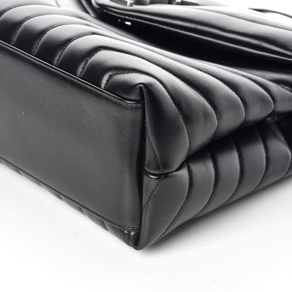 Saint Laurent Calfskin Y Quilted Monogram Medium Loulou Chain Satchel Black 7 of 12