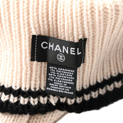 Chanel Cashmere Balaclava Light Beige Black 5 of 5
