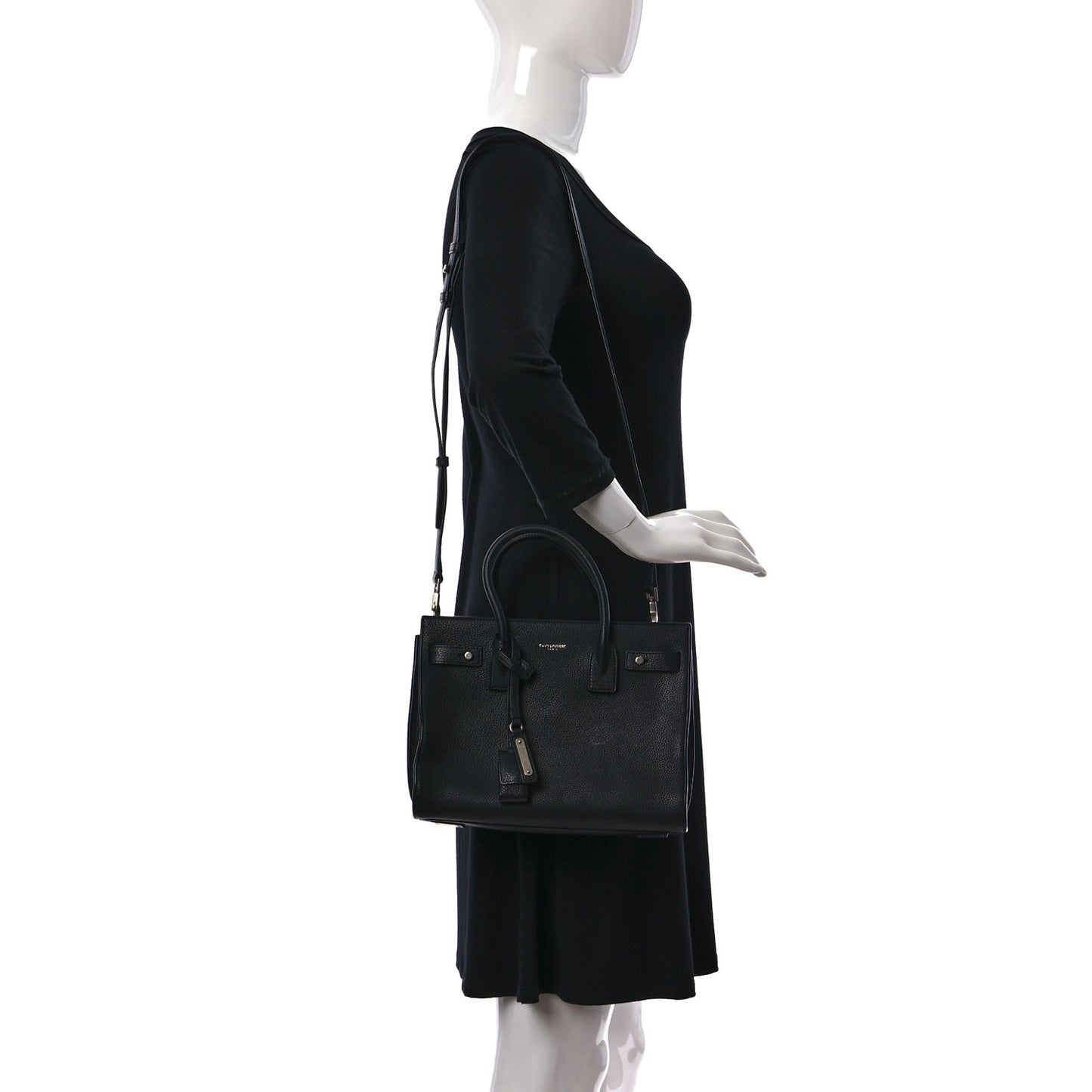 Grained Calfskin Baby Sac De Jour Souple Black
