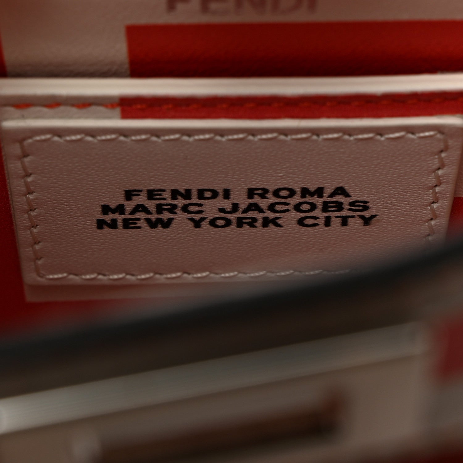 Fendi X MARC JACOBS Nappa Lunar New Year Petite Peekaboo I SEE U Satchel Glow Coral White 6 of 11