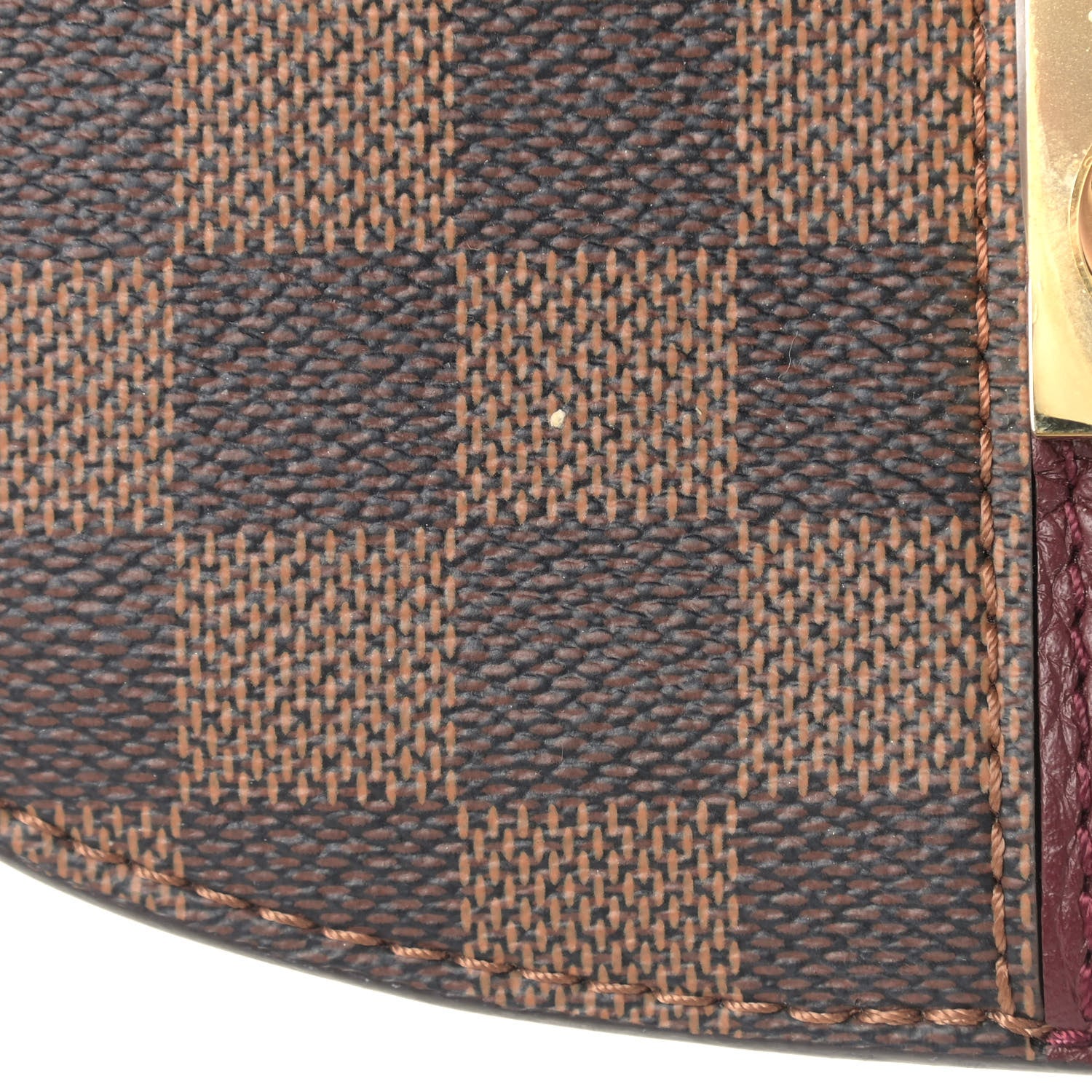 Louis Vuitton Damier Ebene Cuir Taurillon Wight Bordeaux 10 of 12