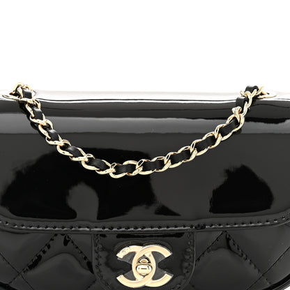 Chanel Patent Calfskin Quilted Mini Clutch Black 8 of 10