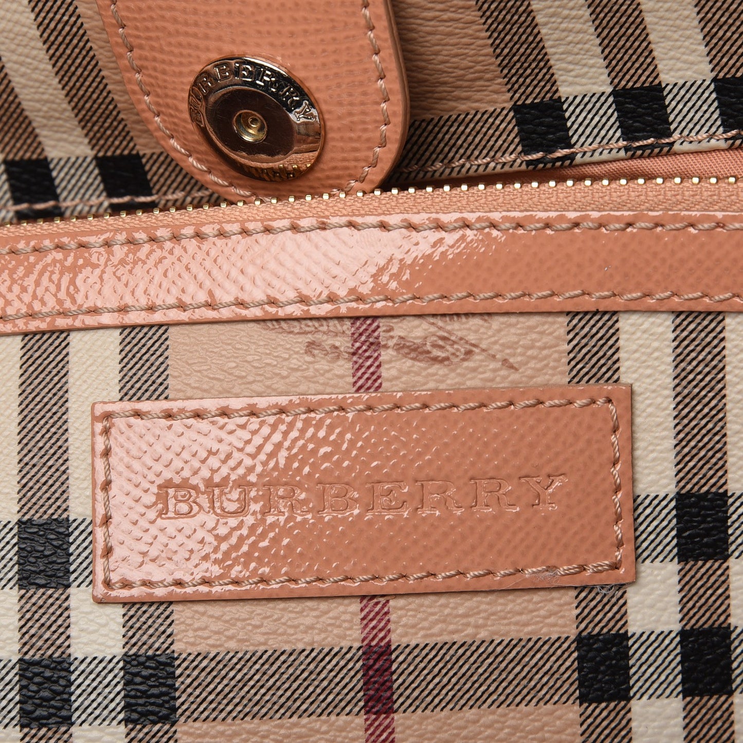 Haymarket Check Small Canterbury Tote Pale Coral Pink