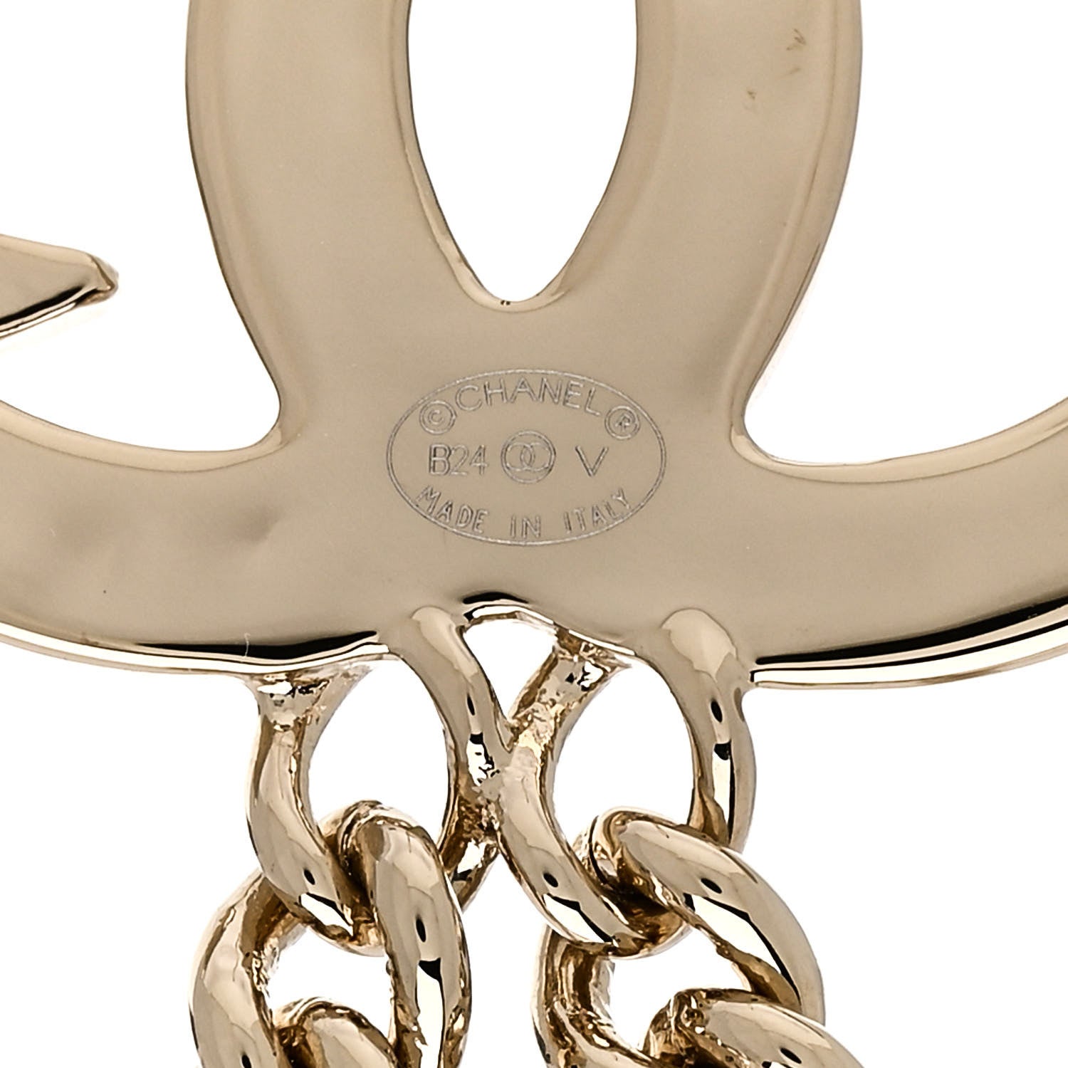 Chanel CC Crystal Chain Star Brooch Gold 4 of 5