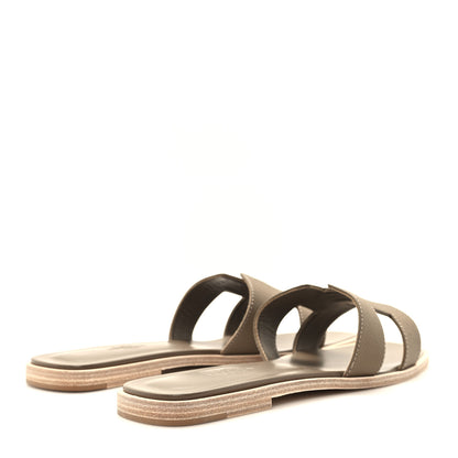 Hermes Epsom Oran Sandals 38 Etoupe 5 of 10