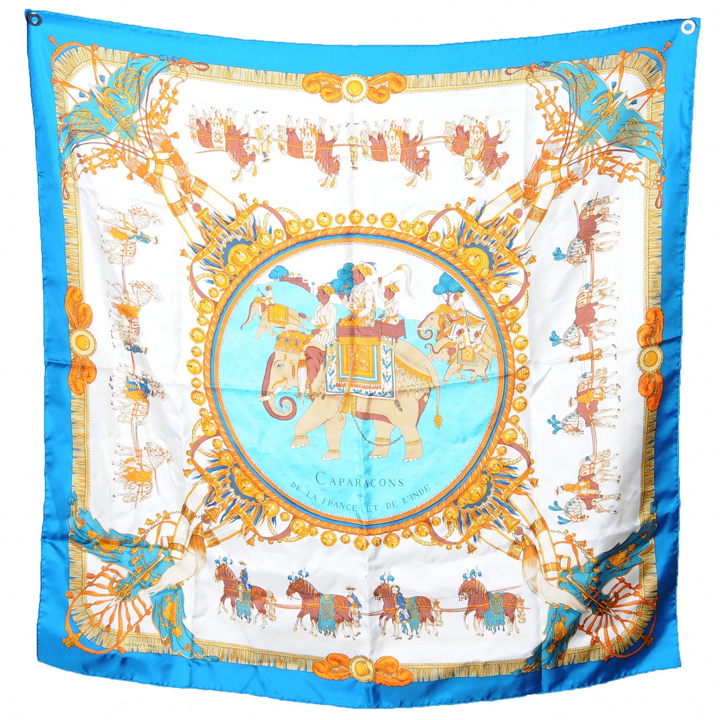 Silk Caparacons De La France Et De L inde Scarf 90