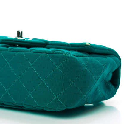 Chanel Jersey Quilted Mini Rectangular Flap Green 7 of 13