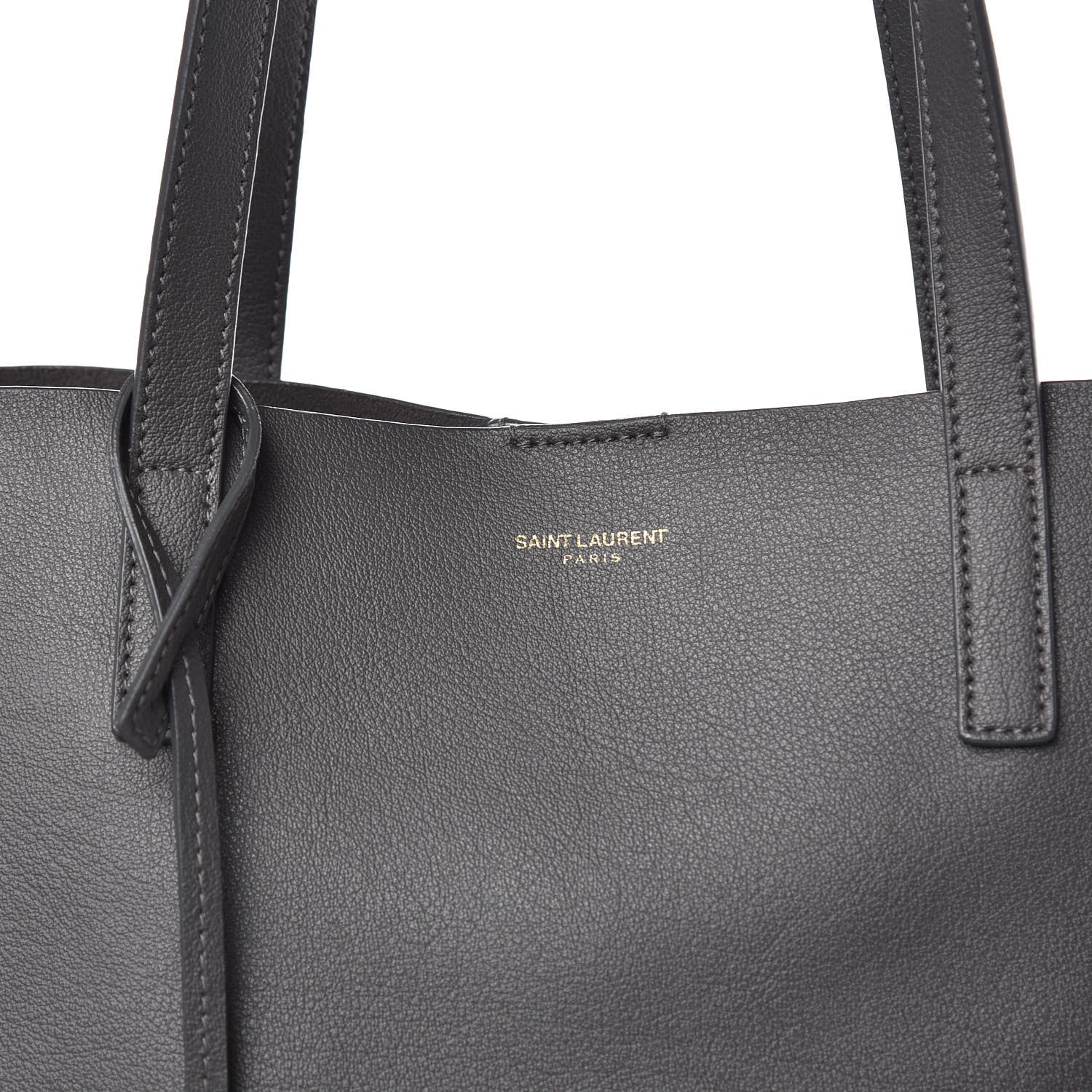 Saint Laurent Calfskin Large Shopping Tote Dark Grey 11 of 11