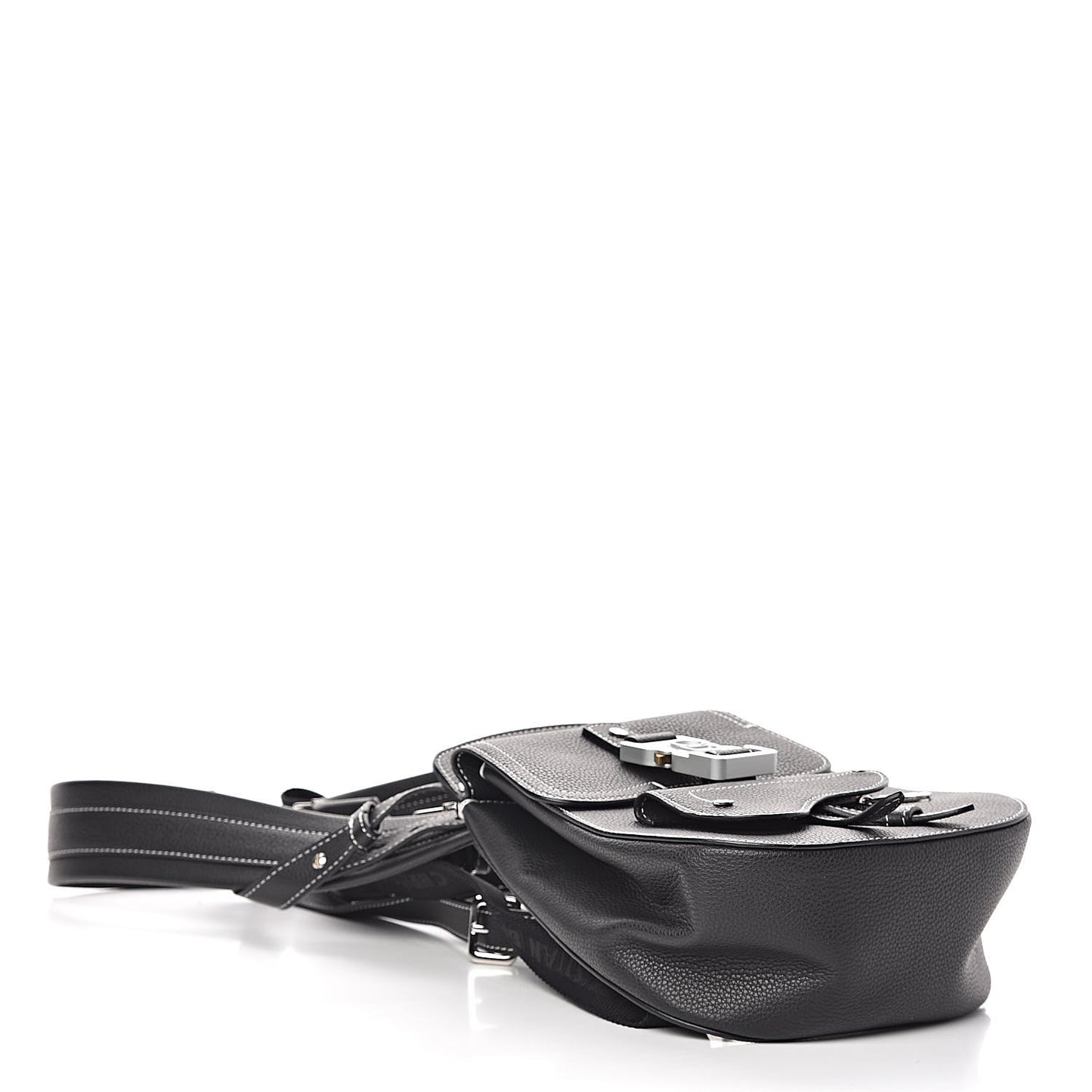Calfskin Saddle Backpack Black
