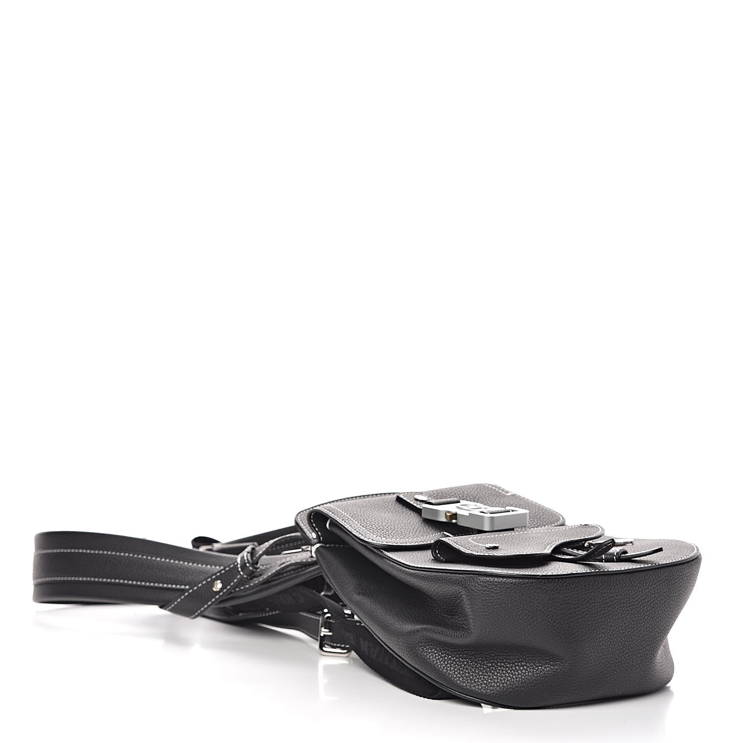 Christian Dior Calfskin Saddle Backpack Black 5 of 12
