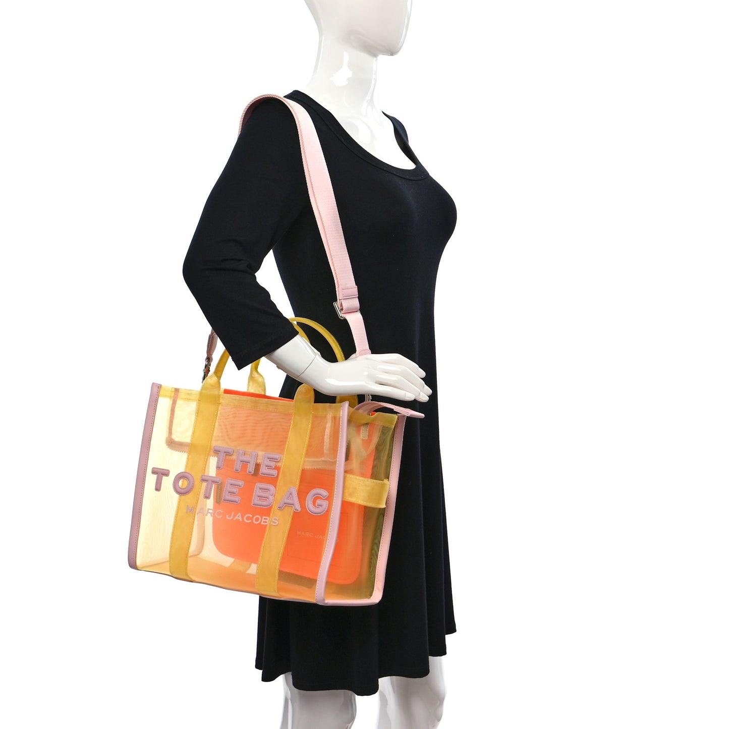 Nylon The Mesh Medium Tote Bag Yellow Multicolor