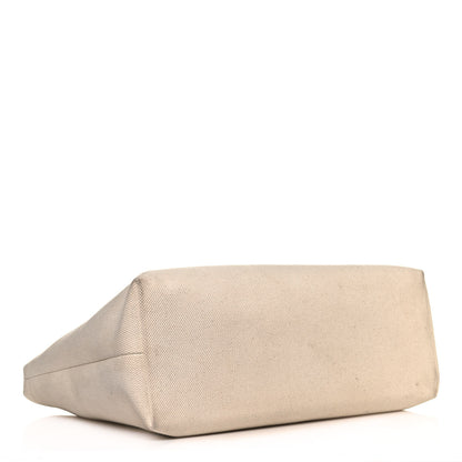 Celine Canvas Calfskin Horizontal Cabas Natural Tan 3 of 11