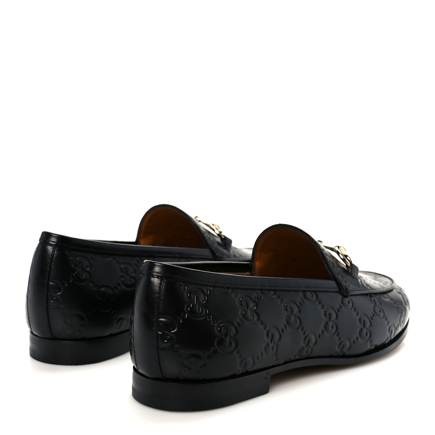 Betis Glamour Calfskin Guccissima Womens Jordaan Loafers 37 Black