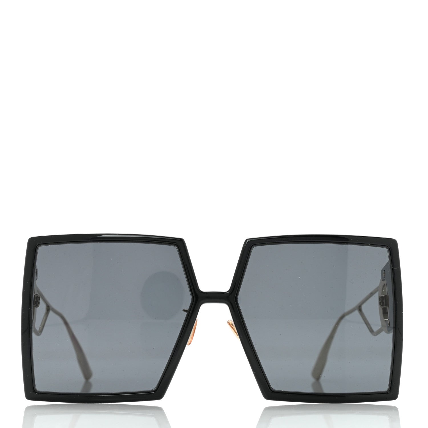 Christian Dior Acetate Square 30 Montaigne Sunglasses Black Gold 2 of 8
